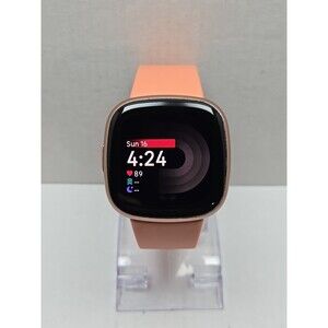 Fitbit Versa 4 GPS Smartwatch Charger Heart Rate Sleep Tracker Wallet No Charger